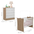 Quarto De Bebê Berço E Gaveteiro Owenscarvalho Rústico Branco