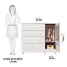 Quarto De Bebê Berço Mini Cama Com Capitonê Mdf Cômoda Elô Ne