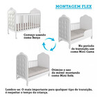 Quarto De Bebê Berço Mini Cama Com Capitonê Mdf Cômoda Elô Ne