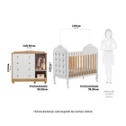 Quarto De Bebê Berço Mini Cama Com Capitonê Mdf Cômoda Elô Ne