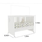 Quarto De Bebê Berço Mini Cama Cômoda 3 Gavetas Com Pés Doçur