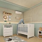 Quarto De Bebê Berço Mini Cama Cômoda 3 Gavetas Com Pés Doçur
