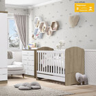 Quarto De Bebê Berço Mini Cama E Cômoda 5 Gavetas Bala De Men