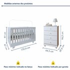 Quarto De Bebê Berço Mini Cama E Cômoda Com Colchão Nina