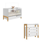 Quarto De Bebê Berço Mini Cama E Cômoda Fantasia Qmovi