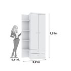 Quarto De Bebê Berço Mini Cama Guarda Roupa 2 Portas Doçura T