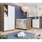 Quarto De Bebê Com 1 Guarda Roupa 1 Cômoda E Berço 3 Em 1 Abr