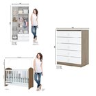 Quarto De Bebê Com 1 Guarda Roupa 1 Cômoda E Berço 3 Em 1 Abr