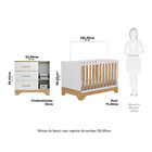 Quarto De Bebê Com 2 Berço Mini Cama Cômoda 1 Portas 3 Gaveta
