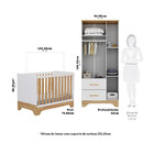 Quarto De Bebê Com 2 Berço Mini Cama Guarda Roupa 3 Porta 2 G