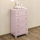 Quarto De Bebê Com Berço 3 Em 1, Cômoda 4 Gavetas E Guarda Ro