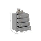 Quarto De Bebê Com Berço 3 Em 1 E Cômoda 4 Gavetas Údine Retr