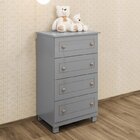 Quarto De Bebê Com Berço 3 Em 1 E Cômoda 4 Gavetas Údine Retr