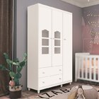 Quarto De Bebê Com Berço 3 Em 1 Roupeiro 3 Portas 2 Gavetas C