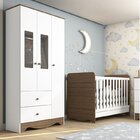 Quarto De Bebê Com Berço Americano 3 Em 1 E Guarda Roupa 3 Po
