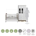 Quarto De Bebê Com Berço Americano 3 Em 1 E Guarda Roupa 3 Po