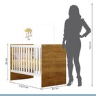 Quarto De Bebê Com Berço Com Colchão Life 100% Mdf E Cômoda D