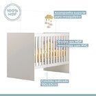 Quarto De Bebê Com Berço Com Colchão Suporte Life E Cômoda De