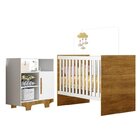 Quarto De Bebê Com Berço Com Suporte 100% Mdf Life E Cômoda 1