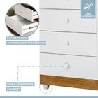 Quarto De Bebê Com Berço Com Suporte, Cômoda 1 Porta 4 Gaveta