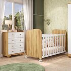 Quarto De Bebê Com Berço E Cômoda 4 Gavetas 100% Mdf Mimo Esp