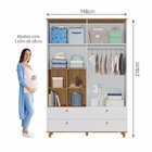 Quarto De Bebê Com Berço E Guarda Roupa 4 Portas 4 Gavetas Ba