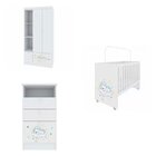 Quarto De Bebê Com Berço, Guarda-roupa 2 Portas E Cômoda 1 Po