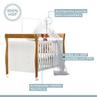 Quarto De Bebê Com Berço Mini Cama 100% Mdf Com Colchão Slim