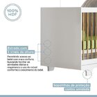 Quarto De Bebê Com Berço Mini Cama 100% Mdf Flocos E Cômoda D