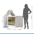 Quarto De Bebê Com Berço Mini Cama 100% Mdf Flocos E Cômoda D