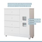 Quarto De Bebe Com Berço Mini Cama 100% Mdf Life Cômoda Life