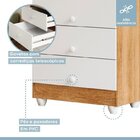 Quarto De Bebê Com Berço Mini Cama 100% Mdf Slim E Cômoda De