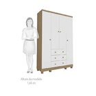 Quarto De Bebê Com Berço Mini Cama 2 Em 1 Cloe Guarda Roupa 4