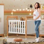 Quarto De Bebê Com Berço Mini Cama 3 Em 1 Soninho E Cômoda 4