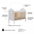 Quarto De Bebê Com Berço Mini Cama Com Capitonê E Guarda Roup