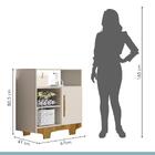 Quarto De Bebê Com Berço Mini Cama Com Colchão E Cômoda Floco