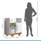 Quarto De Bebê Com Berço Mini Cama Com Colchão E Cômoda Floco