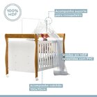 Quarto De Bebê Com Berço Mini Cama Com Colchão Slim E Cômoda