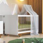 Quarto De Bebê Com Berço Mini Cama, Cômoda 1 Porta 4 Gavetas
