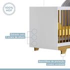 Quarto De Bebê Com Berço Mini Cama E Cômoda Flocos Tigus Baby