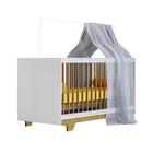 Quarto De Bebê Com Berço Mini Cama E Cômoda Flocos Tigus Baby