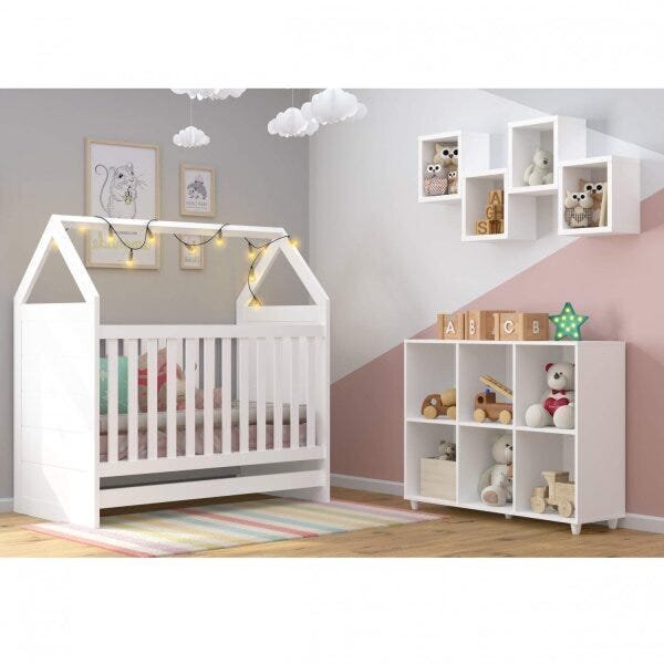 Quarto De Bebê Com Berço Mini Cama E Nicho New York