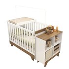 Quarto De Bebê Com Berço Mini Cama Estante 4 Prateleiras E Tr