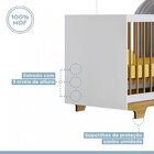 Quarto De Bebê Com Berço Minicama E Cômoda Flocos  Branco/ypê