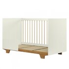 Quarto De Bebê Com Berço Minicama E Cômoda Flocos  Off White/