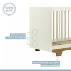 Quarto De Bebê Com Berço Minicama E Cômoda Flocos  Off White/