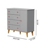 Quarto De Bebê Com Colchão Guarda Roupa 3 Portas Cômoda Com P