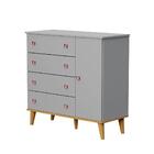 Quarto De Bebê Com Colchão Guarda Roupa 3 Portas Cômoda Com P