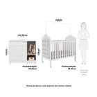 Quarto De Bebê Com Cômoda 1 Porta 4 Gavetas E Berço Capitonê