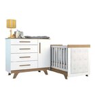 Quarto De Bebê Com Cômoda 1 Porta 4 Gavetas E Berço Com Capit